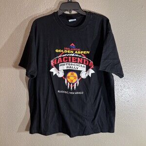 Vintage 90s 1994 Golden Aspen Hacienda Biker Rally T-Shirt Size XL New Mexico